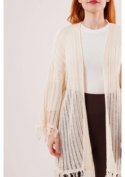 Püskül Detaylı Delikli Model Siyah Hırka fiyatları