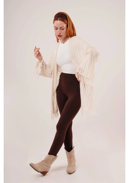 Püskül Detaylı Delikli Model Siyah Hırka modelleri