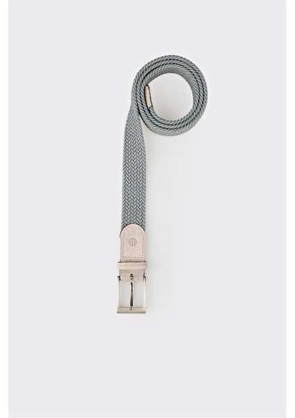 Gri Deri Erkek Kemer