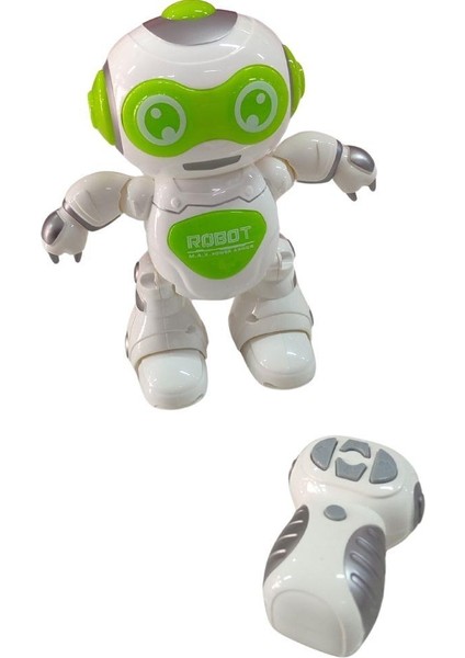 Uzaktan Kumandalı Işıklı Müzikli Dans Eden Akıllı Robot - Yeşil