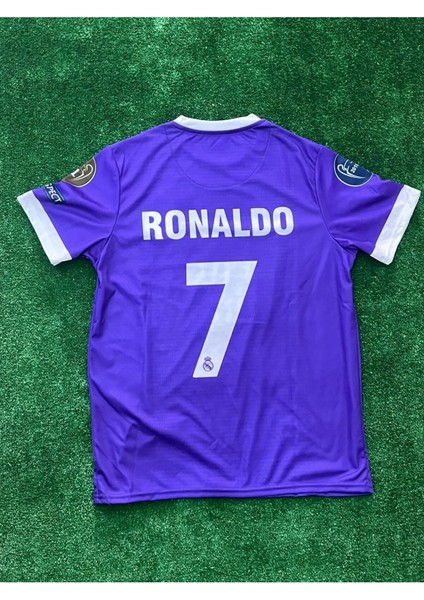 Mor Renk .R.Madrid. C.Ronaldo Efsana Futbolcu Çocuk Forması