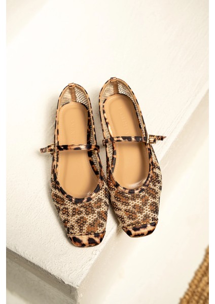 Monix Leopar Desenli Tokalı Kadın Babet