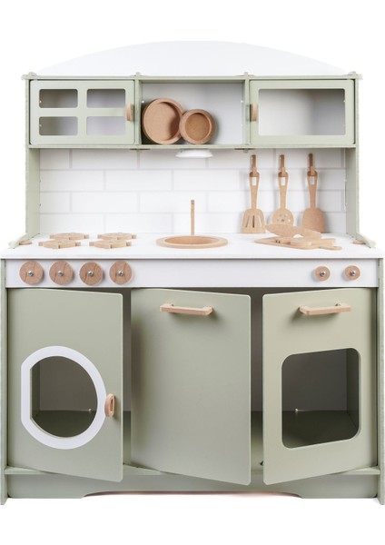 Montessori Ahşap Oyuncak Çocuk Mutfak Seti 1 LED Hediye indirimleri