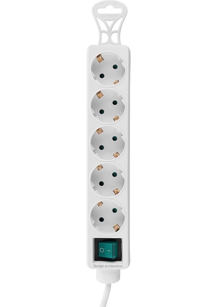 Tam Bakır Akım Korumalı 1.5m 5li Priz Çoklayıcı SPG-F05 306JOULE Flat Soket 3g 1.0mm