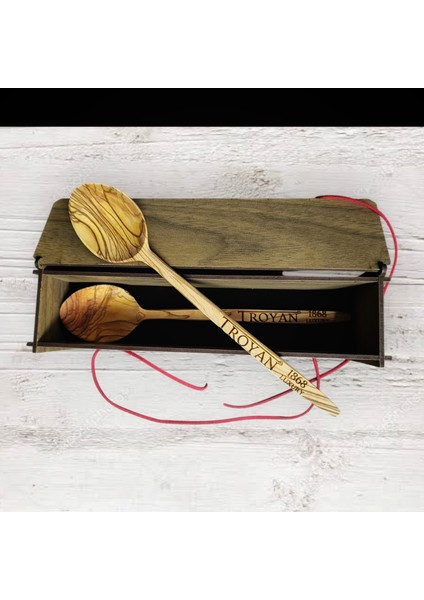 Vintage İkili Set, Zeytin Ağacı 22 cm. Çorba Kaşığı, Doğal ve sağlıklı fırsatları