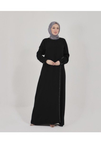 Gözdem Kadın Büyük Beden Krep Kumaş Taş Işlemeli Abiye Elbise fiyatları