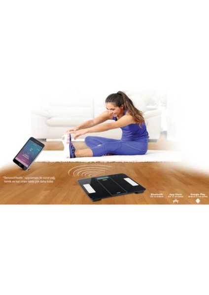 Sun Bluetooth Vücut Analiz Baskülü - Siyah