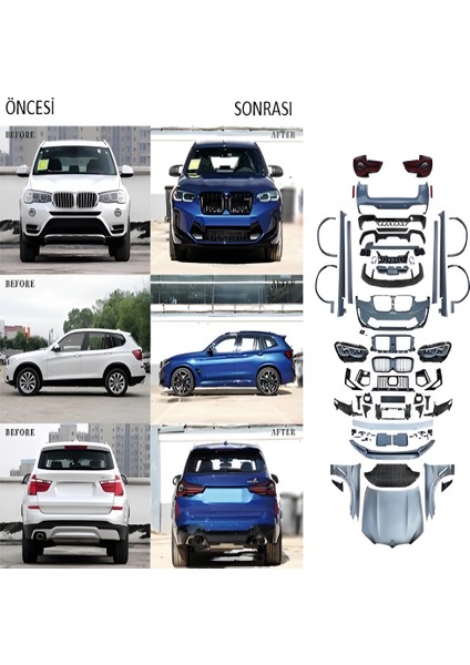 Bmw X3 F25 Uyumlu G01 Lcı Dönüşüm Seti