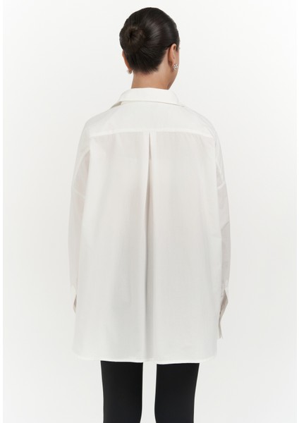 Josie Oversize Ekru Gömlek