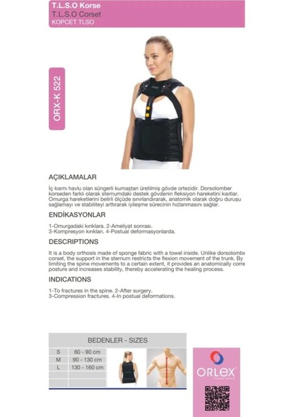 T.L.S.O Medikal Korse modelleri