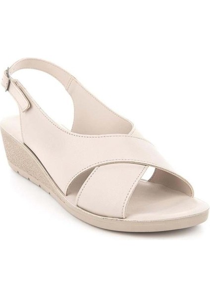 Vienza 31028-551 Anatomik Taban Kadın Sandalet Full Krem 36-40