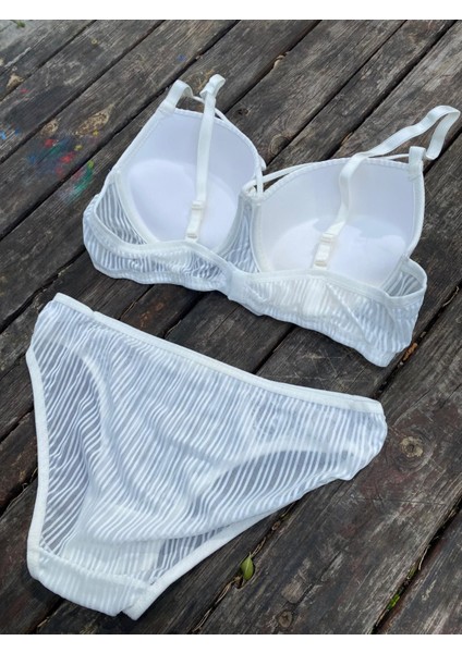 Beyaz Ip Model Dantelli Destekli Takım indirimleri