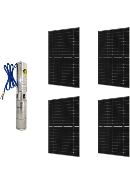 465 Watt Lexron Panel ve Hegel 110 Volt Dc Dalgıç Pompa Paketi V2