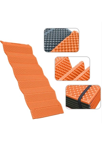 EVO-1009 Akordiyon Tip Ultralight Comfort Katlanabilir Kamp Matı - Turuncu-Siyah