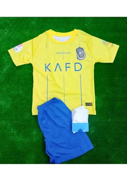 Sarı Mavi Renk Al.Nsr. C.Ronaldo Efsana Futbolcu Çocuk Forması