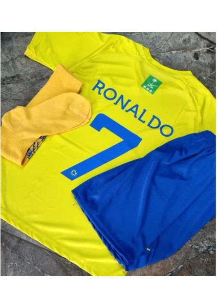 Sarı Mavi Renk Al.Nsr. C.Ronaldo Efsana Futbolcu Çocuk Forması fiyatları