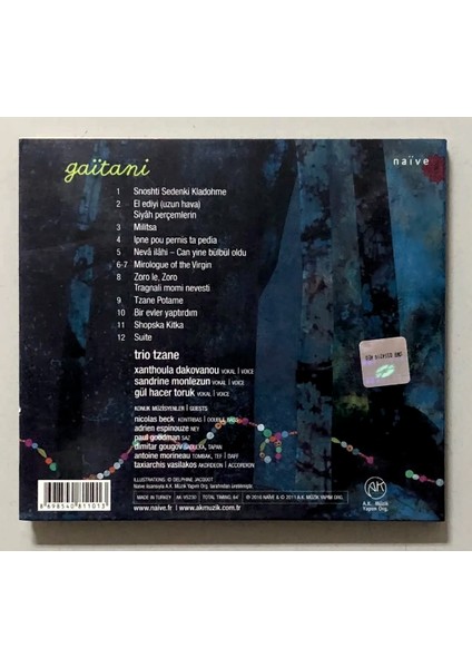 Trio Tzane Gaitani CD (Orjinal Dönem Baskı) fiyatları