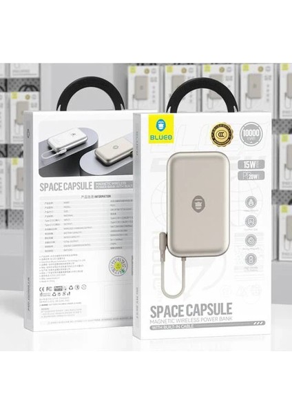 Space Capsule Magnetic Wiriless Power Bank