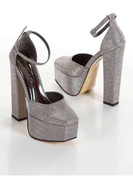 Kalın Yüksek Topuklu Köşeli Platformlu Abiye Ayakkabı Kadın Topuklu Şık Gece Ayakkabısı modelleri