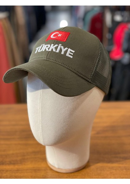 Türkiye Bayrak Nakışlı Fileli Cap Şapka