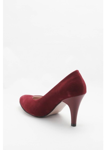 Bordo Kadın Klasik Topuklu Ayakkabı Kadın Topuklu Abiye Ayakkabı Şık Gece Ayakkabısı fırsatları