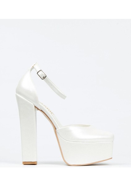 Kadın Moda Şık Sedef Cilt Klasik Köşe Kalıplı Kalın Düğün Nişan Gece Abiye Ayakkabısı fırsatları