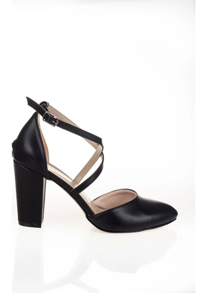 Kadın Siyah Topuklu Ayakkabı Kadın Topuklu Abiye Ayakkabı Şık Gece Ayakkabısı Zarif Tasarım