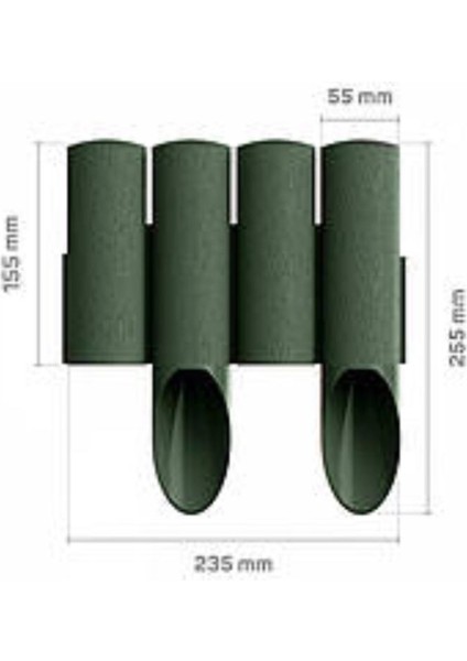 Star Garden Yeşil Plastik Çim Bordürü 2.3 Metre Çim Ayırıcı Yeşil modelleri