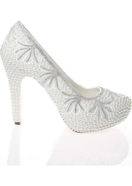 Kadın Sedef İnci Taş İşlemeli Abiye Ayakkabı Kadın Topuklu Şık Gece Ayakkabısı Zarif Tasarım modelleri