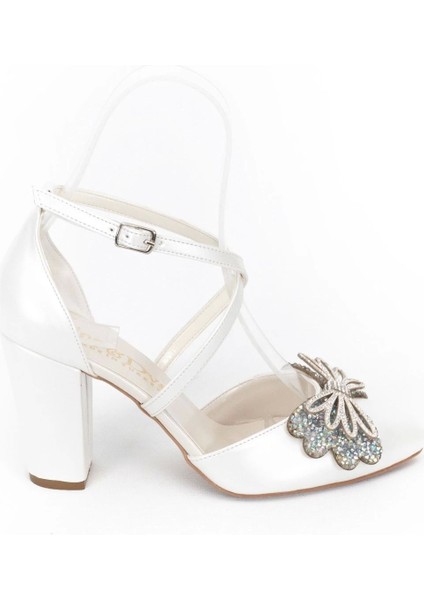 Sedef Cilt Taşlı Kadın Topuklu Ayakkabı Abiye Ayakkabı Şık Gece Ayakkabısı Zarif Tasarım fiyatları