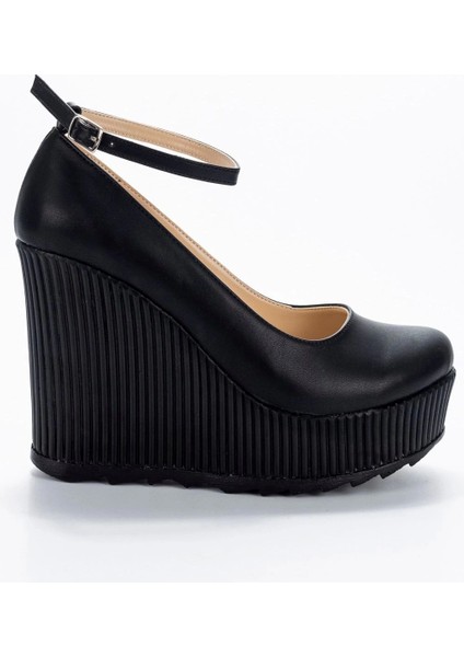 Kadın Moda Şık Siyah Cilt Dolgu Topuklu Ayakkabı Topuklu Düğün Nişan Gece Abiye Ayakkabısı fırsatları