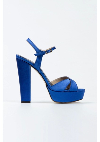 Kadın Moda Şık Gümüş Saten Klasik Ayakkabı Kalın Düğün Nişan Gece Abiye Ayakkabısı fırsatları