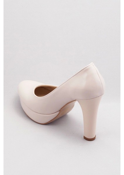 Pudra Kadın Klasik Topuklu Ayakkabı Kadın Topuklu Abiye Ayakkabı Şık Gece Ayakkabısı fırsatları