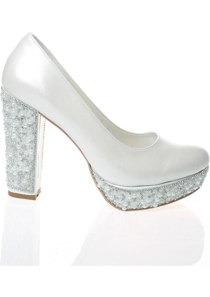Kadın Sedef Cilt Ökçe Poli İnci Taş Abiye Ayakkabı Kadın Topuklu Şık Gece Ayakkabısı modelleri