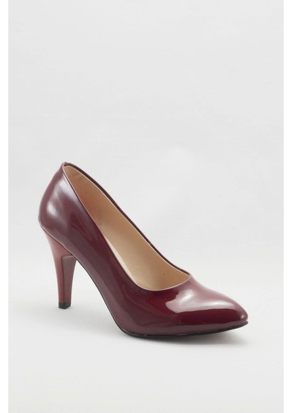 Kadın Moda Şık Bordo Klasik Topuklu Ayakkabı Topuklu Düğün Nişan Gece Abiye Ayakkabısı fiyatları