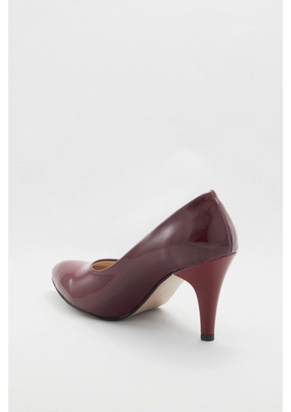 Kadın Moda Şık Bordo Klasik Topuklu Ayakkabı Topuklu Düğün Nişan Gece Abiye Ayakkabısı modelleri