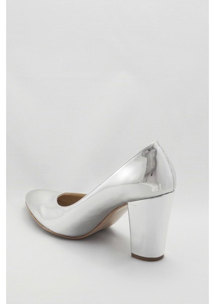 Kadın Moda Şık Gümüş Klasik Topuklu Ayakkabı Topuklu Düğün Nişan Gece Abiye Ayakkabısı modelleri