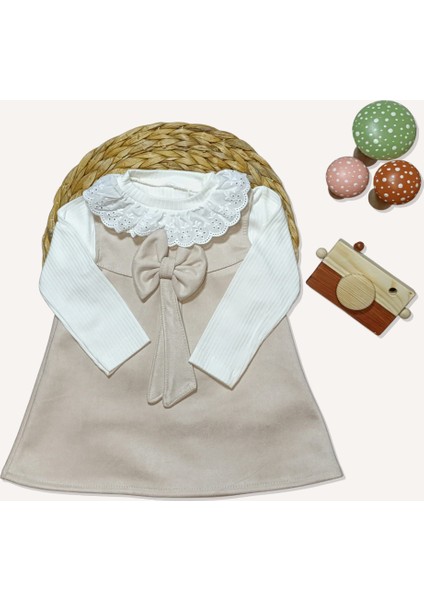 Esnek Kadife Elbise Bluz Ikili Takım