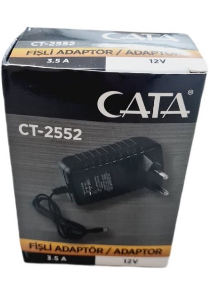 Adaptör Cata CT-2552 12V 3,5A Fişli Adaptör – Güvenli ve Verimli Güç Kaynağı fiyatları