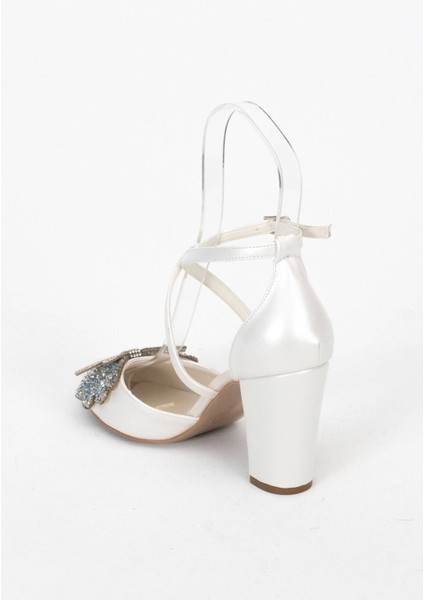 Kadın Moda Şık Sedef Cilt Taşlı Topuklu Ayakkabı Zarif Tasarım Düğün Nişan Gece Abiye Ayakkabısı modelleri