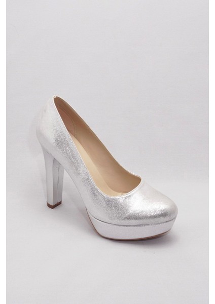 Kadın Moda Şık Gümüş Klasik Topuklu Ayakkabı Topuklu Düğün Nişan Gece Abiye Ayakkabısı fiyatları