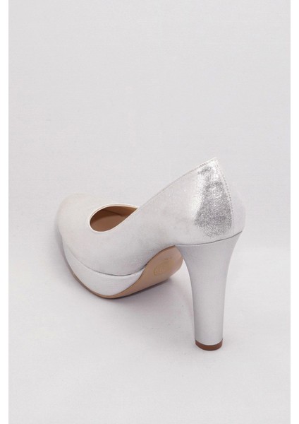 Kadın Moda Şık Gümüş Klasik Topuklu Ayakkabı Topuklu Düğün Nişan Gece Abiye Ayakkabısı modelleri
