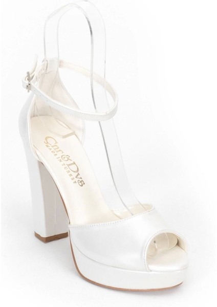 Sedef Cilt Kadın Abiye Ayakkabı Kadın Topuklu Şık Gece Ayakkabısı Zarif Tasarım Yüksek Topuk