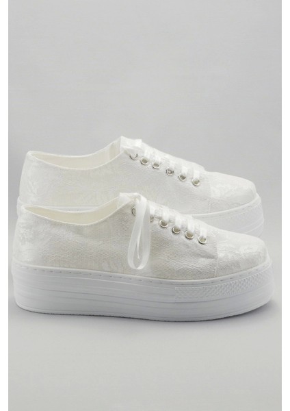 Kadın Moda Şık Beyaz Dolgu Topuklu Ayakkabı Topuklu Düğün Nişan Gece Abiye Ayakkabısı fırsatları