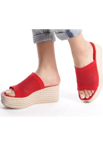 Dolgu Taban Rahat Triko Günlük Terlik