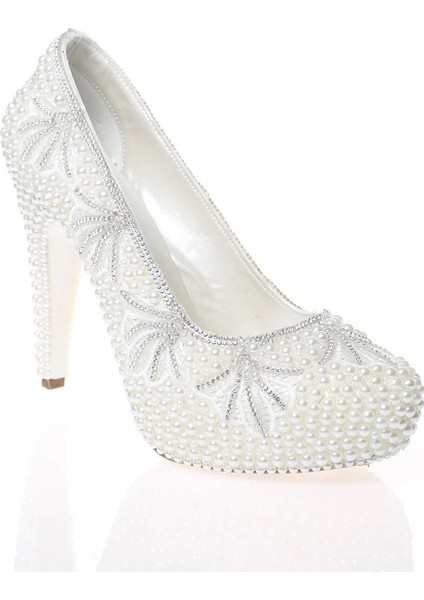 Kadın Moda Şık Sedef Inci Taş Işlemeli Topuklu Zarif Tasarım Düğün Nişan Gece Abiye Ayakkabısı fiyatları