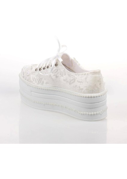 Kadın Moda Şık Beyaz Çınar Taşlı Dolgu Topuklu Ayakkabı Topuklu Düğün Nişan Gece Abiye Ayakkabısı modelleri