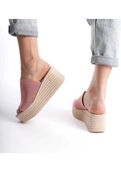 Dolgu Taban Rahat Triko Günlük Terlik modelleri