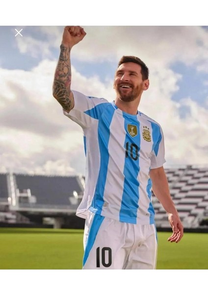 Mavi Renk Kısa Kol .Arjntn. L.Messi Efsane Futbolcu Yetişkin Forması