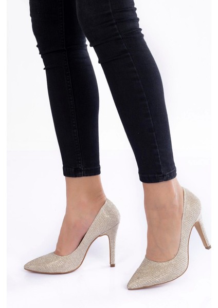 Kadın Moda Şık Mercan Aynalı Stiletto Topuklu Klasik Ayakkabı Düğün Nişan Gece Abiye Ayakkabısı